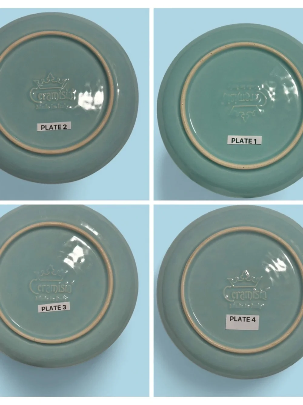 Ceramisia Set Of 4 Plates & 4 Bowls Made In Italy
